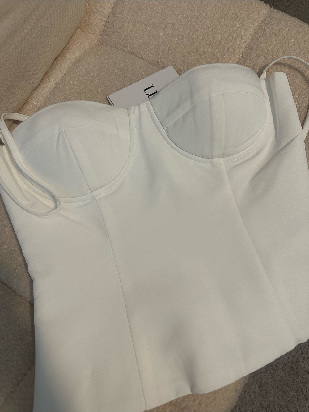 White Bustier Tank Top
